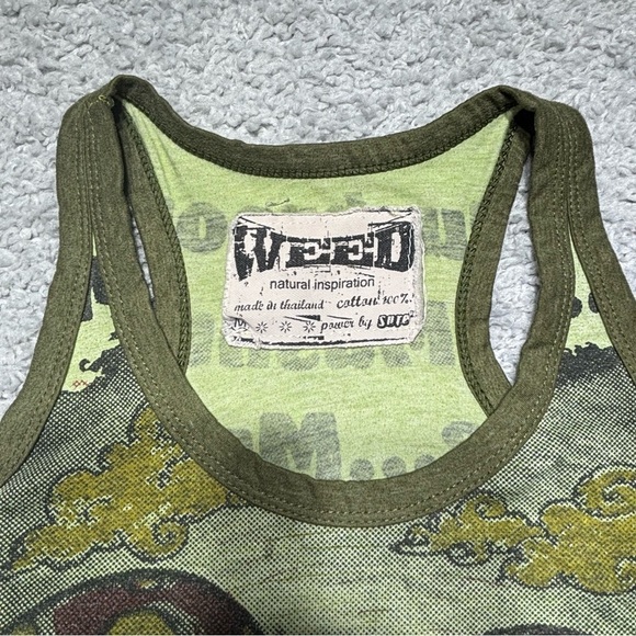 Weed Dress Womens Medium Peace Mushroom Weed Festival Party Casual Racerback - Picture 3 of 5